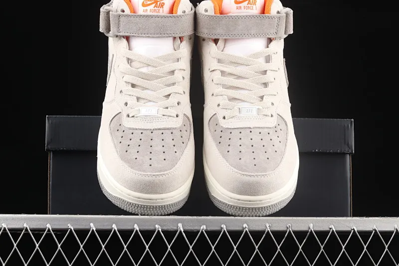 All categories Nk Air Force 1 Air Force series Nk Air Force 1 Mid Air Force mid-top Nk Air Force 1'07 Mid gray orange suede Air Force One mid-top casual sneakers CQ5059-105